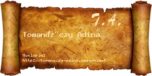 Tomanóczy Adina névjegykártya